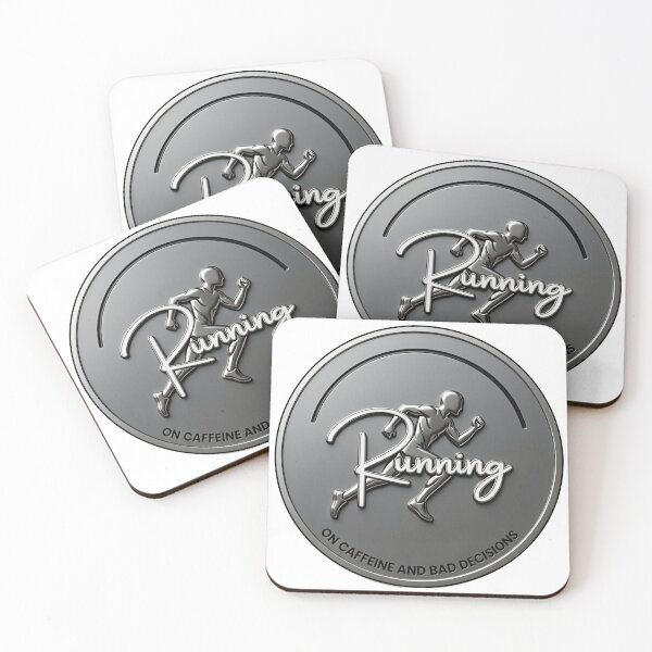 Item preview, Running on Caffeine and Bad Decisions Sticker designed and sold by MaritaSS.