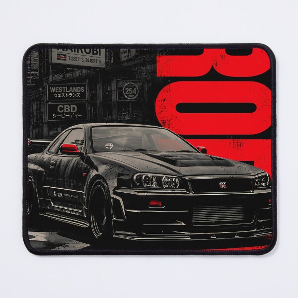 Item preview, Nairobi Skyline Nissan R34 GTR Nismo Grunge Street Art designed and sold by kanjxtan.