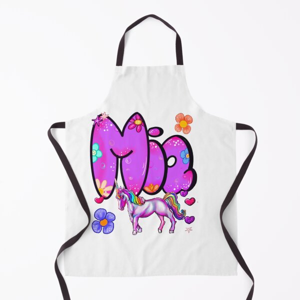 Item preview, Mia Name Design – Aesthetic Purple Floral with Cute Unicorn Illustration designed and sold by Artonmytee.