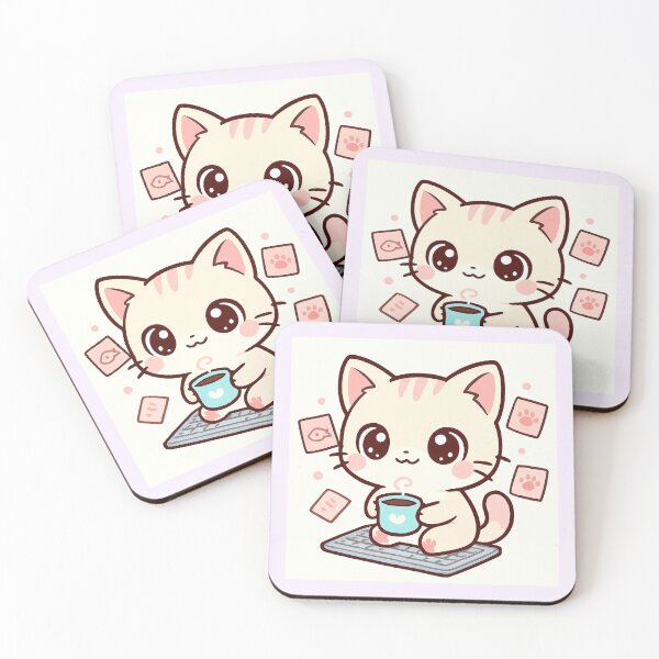 Item preview, Whisker Whisperer Kawaii Cat Office Sticker designed and sold by Arte-Excellency.