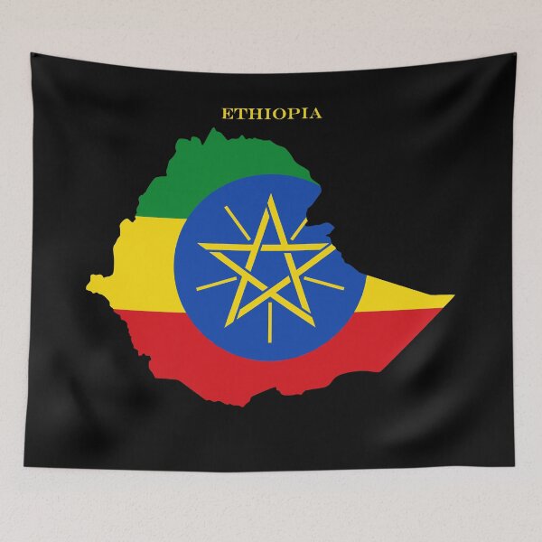 Item preview, Ethiopia Map Flag Silhouette East Africa Travel Pride Gift designed and sold by NTGUILTY.