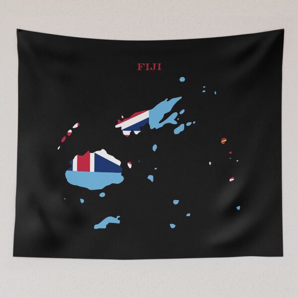 Item preview, Fiji Map Flag Silhouette Oceania South Pacific Travel Pride Gift designed and sold by NTGUILTY.
