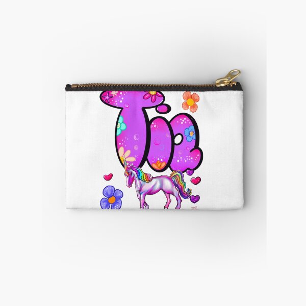 Item preview, Tia Name Design – Aesthetic Purple Floral with Cute Unicorn Illustration designed and sold by Artonmytee.