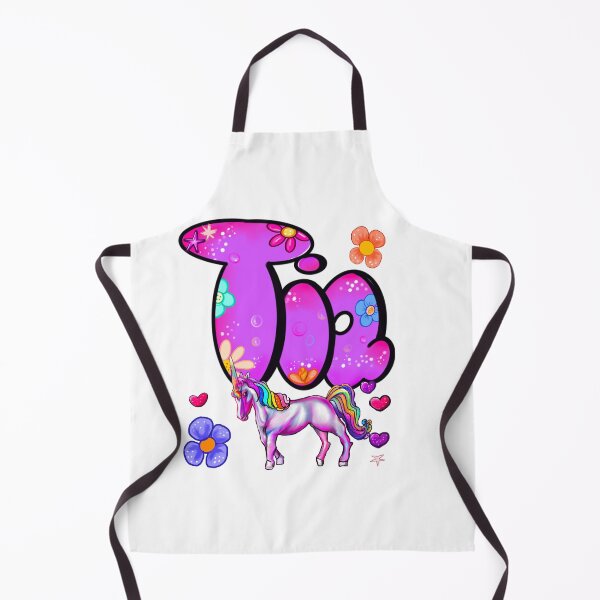 Item preview, Tia Name Design – Aesthetic Purple Floral with Cute Unicorn Illustration designed and sold by Artonmytee.