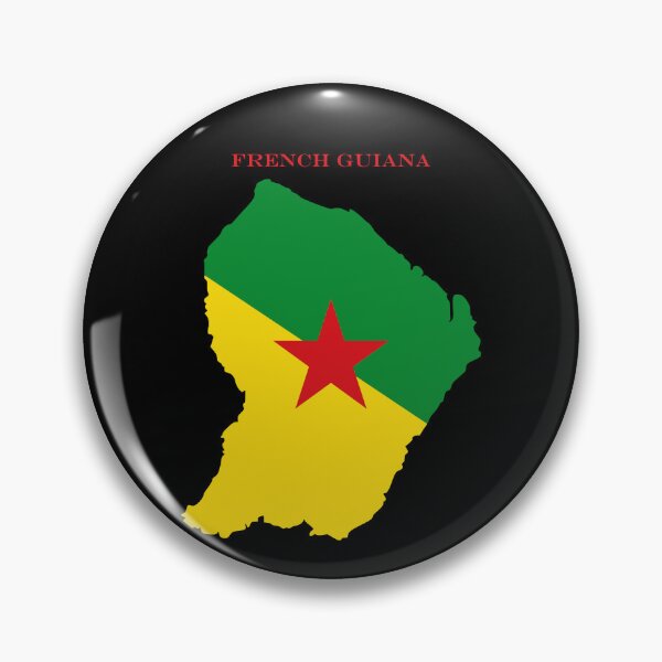 Item preview, French Guiana Map Flag Silhouette South America Travel Pride Gift designed and sold by NTGUILTY.