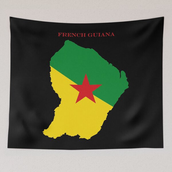 Item preview, French Guiana Map Flag Silhouette South America Travel Pride Gift designed and sold by NTGUILTY.