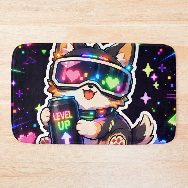 Item preview, Neon Gamer Corgi Level Up Energy Drink Vibes Kawaii Cute Dog for Kids designed and sold by lematworks.