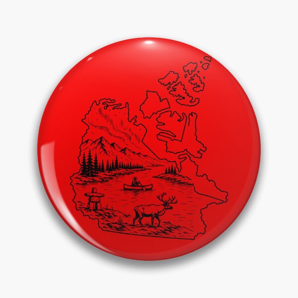 Item preview, Simple Northwest Territories Canada Aurora Landscape with Canoe and Caribou designed and sold by meganohm.