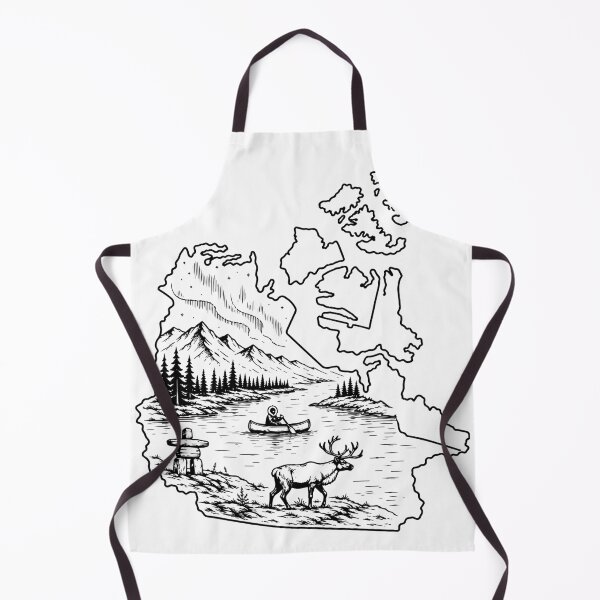 Item preview, Simple Northwest Territories Canada Aurora Landscape with Canoe and Caribou designed and sold by meganohm.