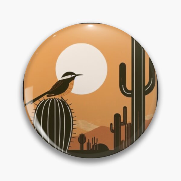Item preview, Boho Cactus Wren Desert Aesthetic Art designed and sold by Redmoonshine.