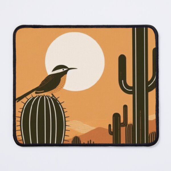 Item preview, Boho Cactus Wren Desert Aesthetic Art designed and sold by Redmoonshine.