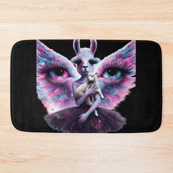 Item preview, Cosmic Llama Angel with Galaxy Wings and Lamb designed and sold by LujziWorld.
