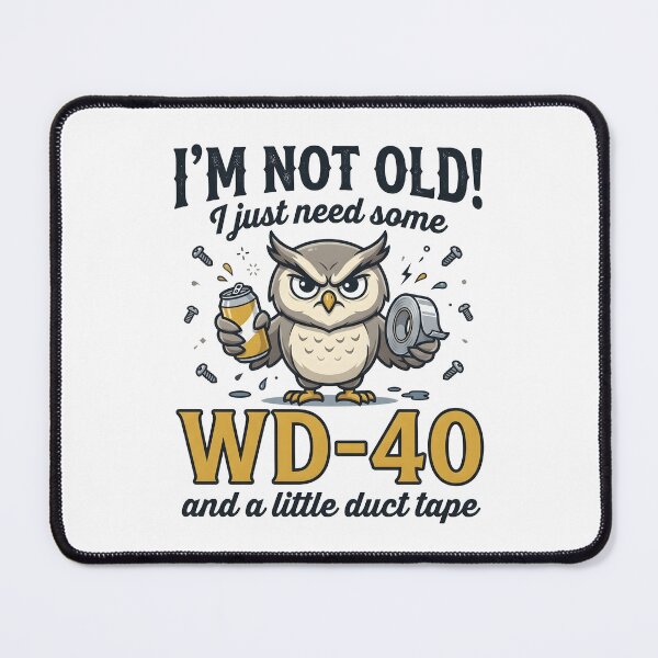 Item preview, Funny Owl Birthday Shirt – WD-40 and Duct Tape Humor Tee designed and sold by relso.