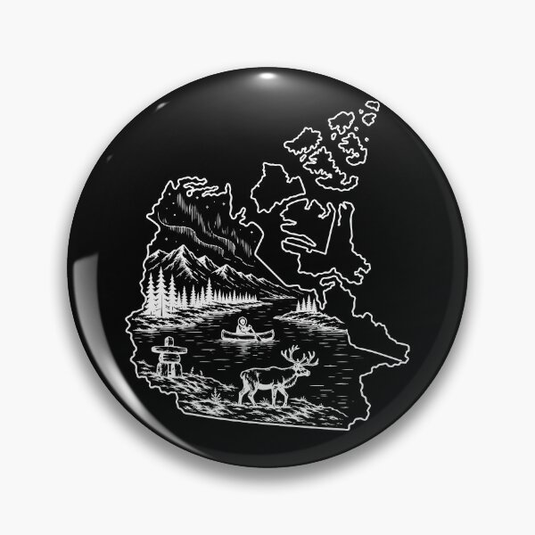 Item preview, Simple Northwest Territories Canada Aurora Landscape with Canoe and Caribou designed and sold by meganohm.