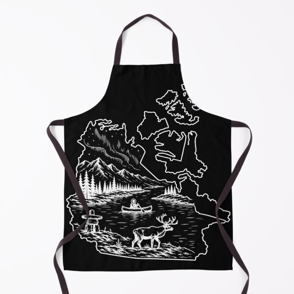 Item preview, Simple Northwest Territories Canada Aurora Landscape with Canoe and Caribou designed and sold by meganohm.
