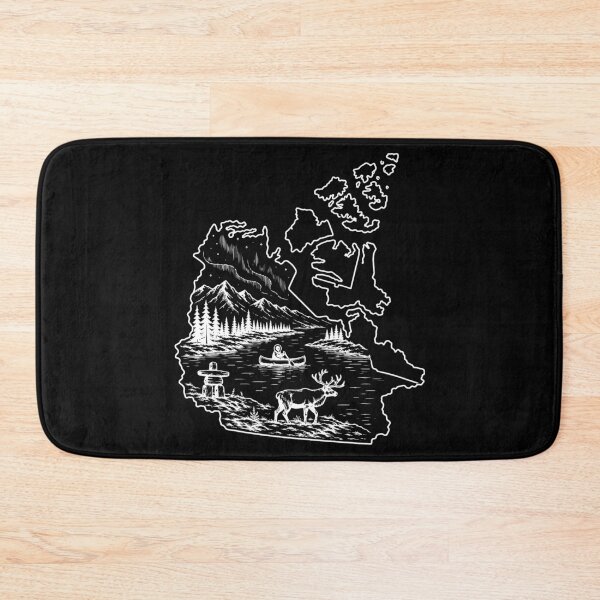Item preview, Simple Northwest Territories Canada Aurora Landscape with Canoe and Caribou designed and sold by meganohm.