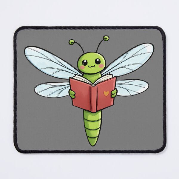 Item preview, Dragonfly Reading | Bookworm Energy designed and sold by WrenAndWhimsy.