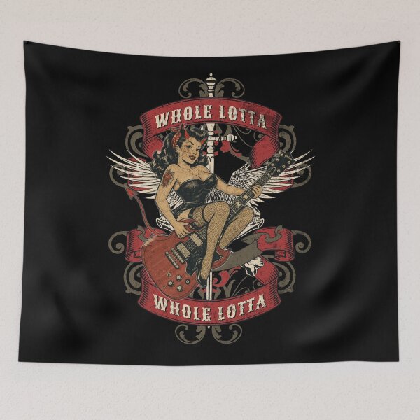Item preview, Rosie SG Guitar Pin Up Girl Rock designed and sold by Nacho Average Designs.