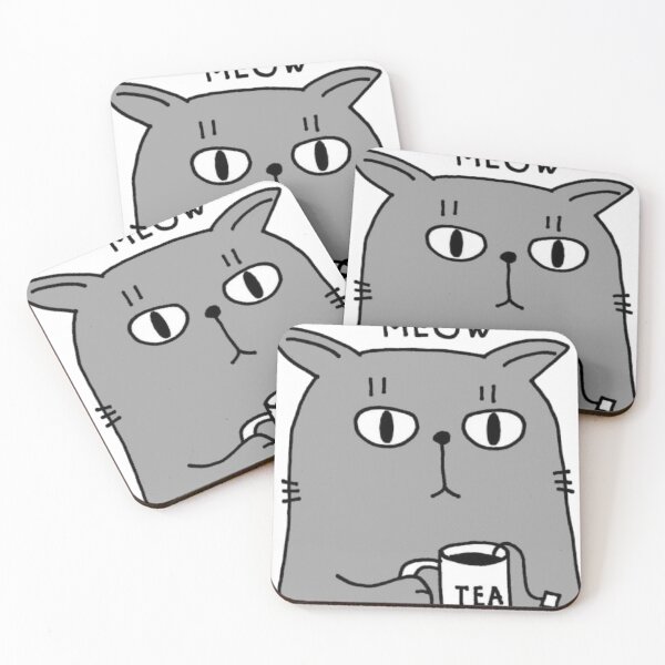 Item preview, Morning Meow Tea Cat designed and sold by anileyoumoum.