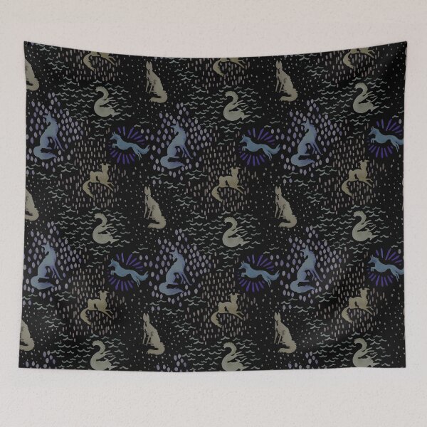 Item preview, Ghostly Silken Splashes on Black designed and sold by LauraGarabedian.
