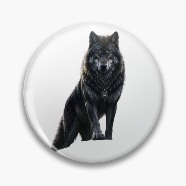 Item preview, Majestic Black Wolf Portrait - Intricate Alpha Aesthetic designed and sold by RoyalDeluxGo.