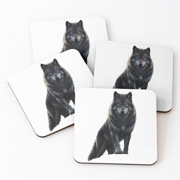 Item preview, Majestic Black Wolf Portrait - Intricate Alpha Aesthetic designed and sold by RoyalDeluxGo.