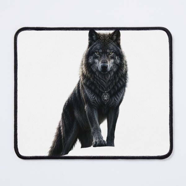 Item preview, Majestic Black Wolf Portrait - Intricate Alpha Aesthetic designed and sold by RoyalDeluxGo.