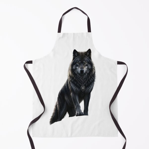 Item preview, Majestic Black Wolf Portrait - Intricate Alpha Aesthetic designed and sold by RoyalDeluxGo.