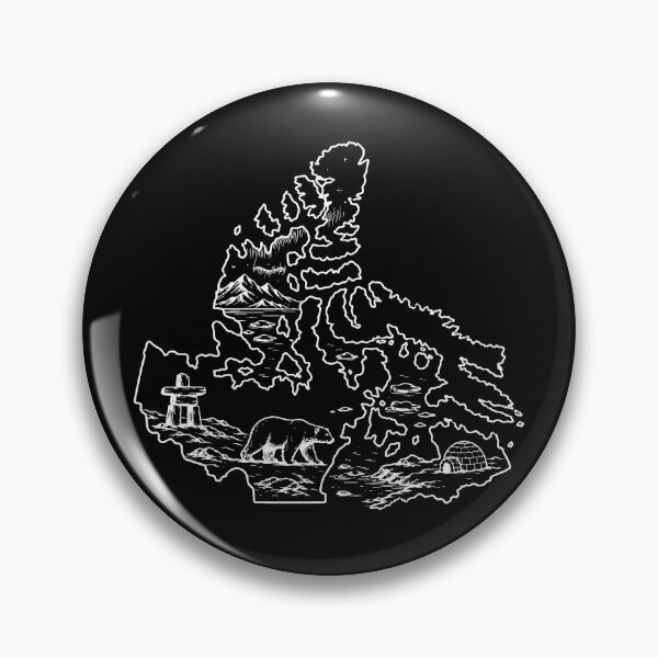 Item preview, Simple Nunavut Canada Arctic Outline with Polar Bear and Northern Lights designed and sold by meganohm.
