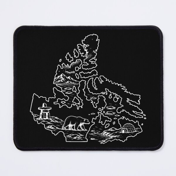Item preview, Simple Nunavut Canada Arctic Outline with Polar Bear and Northern Lights designed and sold by meganohm.