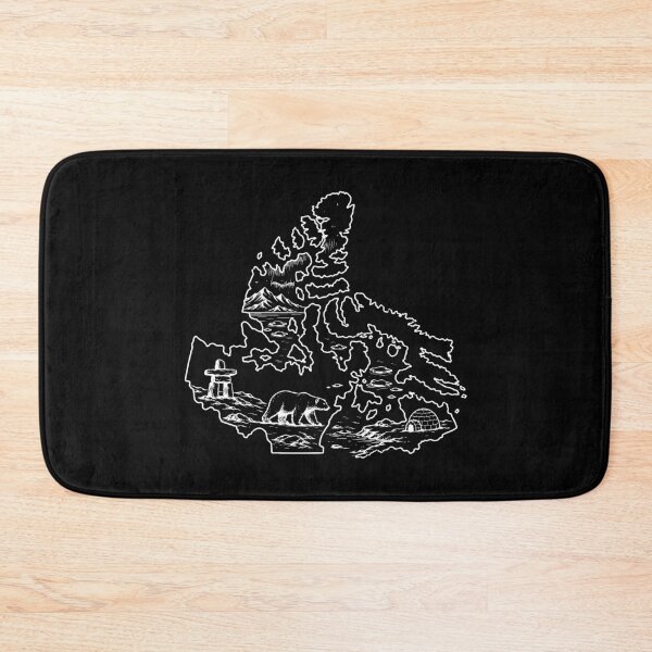 Item preview, Simple Nunavut Canada Arctic Outline with Polar Bear and Northern Lights designed and sold by meganohm.