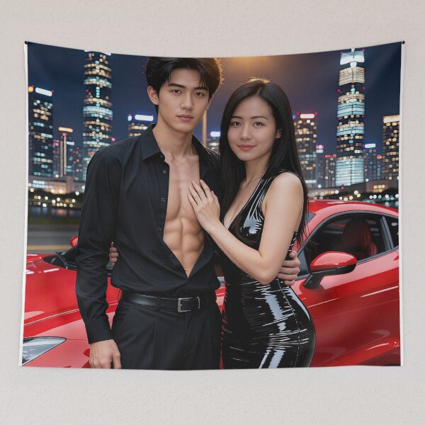 Item preview, Neon Empire - K-Pop Inspired Power Couple designed and sold by MOCMOR.