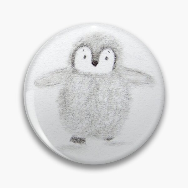 Item preview, A Friendly Fuzzy Baby Penguin | Cute Animal Drawing designed and sold by AngelaMarieArt.