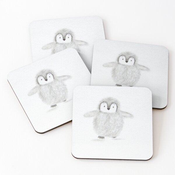 Item preview, A Friendly Fuzzy Baby Penguin | Cute Animal Drawing designed and sold by AngelaMarieArt.