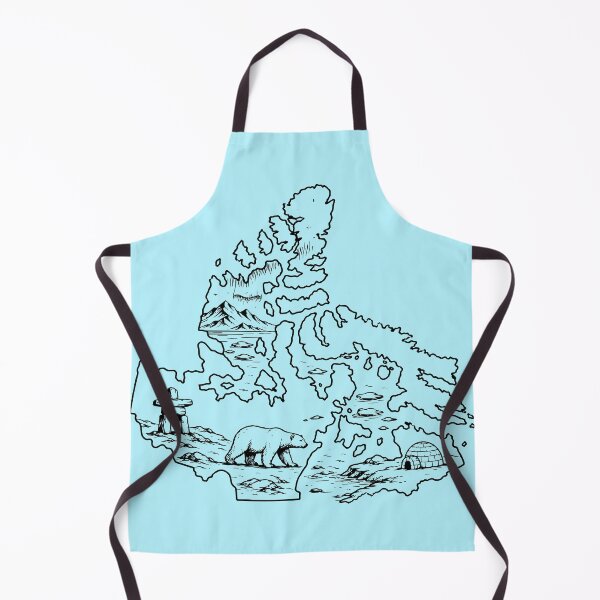 Item preview, Nunavut Canada Arctic Outline with Polar Bear and Northern Lights designed and sold by meganohm.