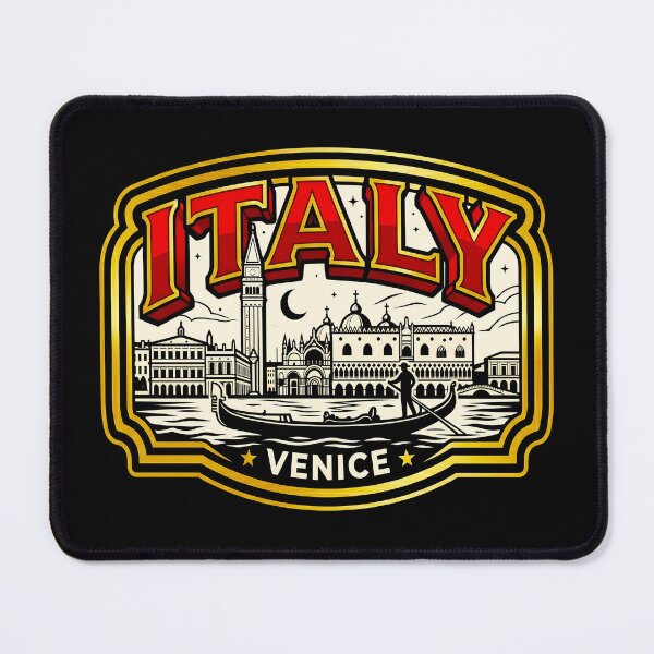Item preview, Italy Venice Travel Badge Gondola Canal Art designed and sold by sky11PP.