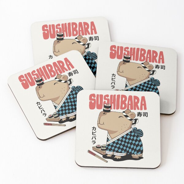 Item preview, Sushibara Funny Sushi Chef Capybara Japanese Food Pun designed and sold by Krasnovaovaova.