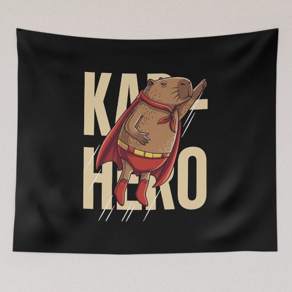 Item preview, Capy-Hero Funny Superhero Capybara Flying designed and sold by Krasnovaovaova.