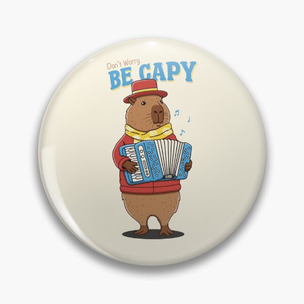Item preview, Don't Worry Be Capy Funny Capybara Playing Accordion designed and sold by Krasnovaovaova.