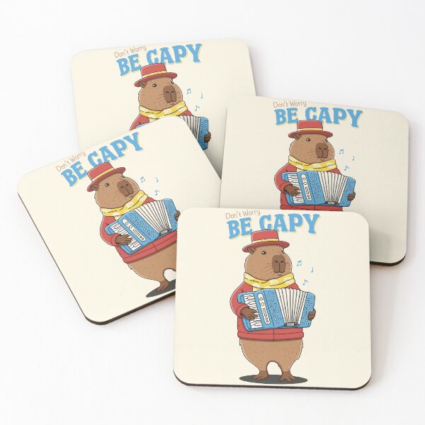 Item preview, Don't Worry Be Capy Funny Capybara Playing Accordion designed and sold by Krasnovaovaova.