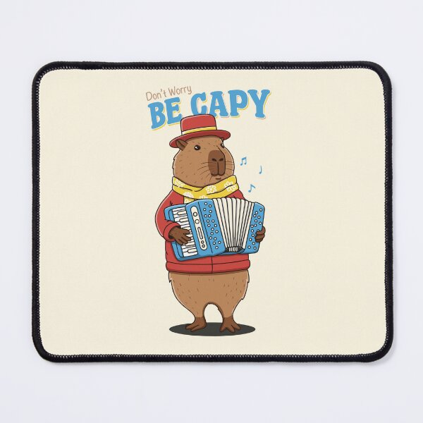 Item preview, Don't Worry Be Capy Funny Capybara Playing Accordion designed and sold by Krasnovaovaova.