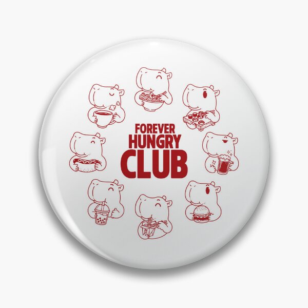 Item preview, Forever Hungry Club Cute Hippo Foodie Meme designed and sold by Krasnovaovaova.