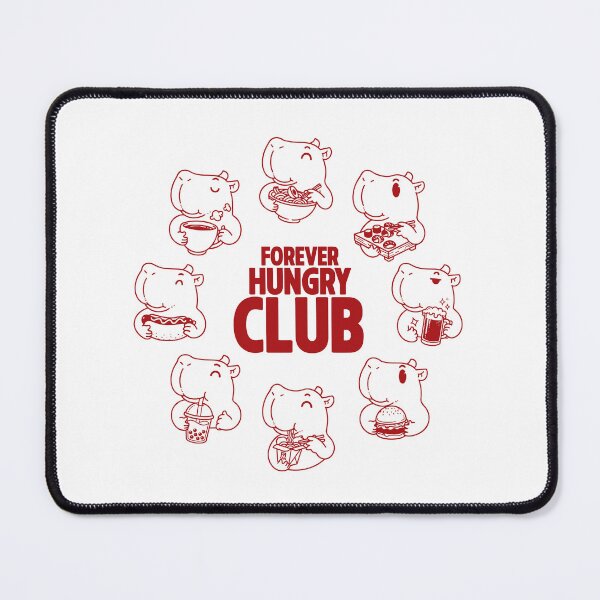 Item preview, Forever Hungry Club Cute Hippo Foodie Meme designed and sold by Krasnovaovaova.