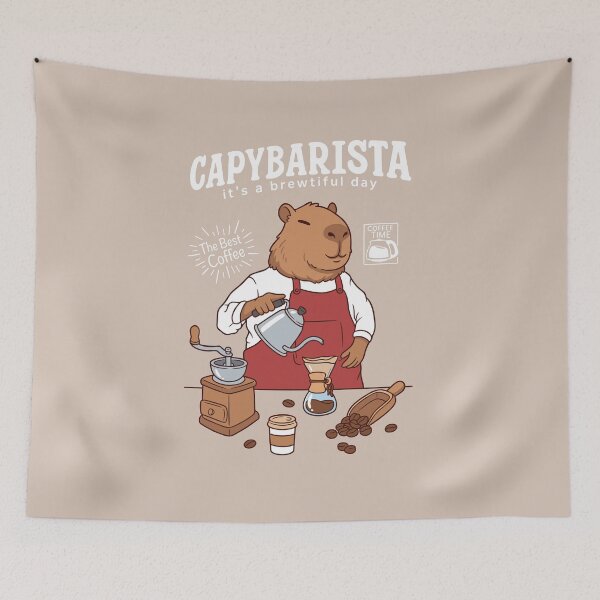 Item preview, Capybarista Its A Brewtiful Day Coffee Capybara designed and sold by Krasnovaovaova.