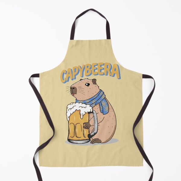 Item preview, Capybeera Funny Capybara Drinking Beer Pun designed and sold by Krasnovaovaova.