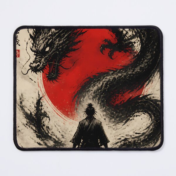 Item preview, Samurai Dragon Sumi-e Ink Art Japanese Bushido designed and sold by kanjxtan.