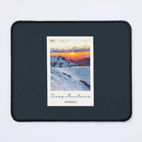 Item preview, Snowy Mountains Australia Winter Landscape - Vintage Souvenir designed and sold by twentytwo ART souvenir designs.
