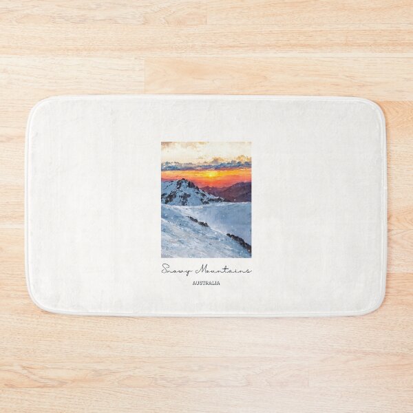 Item preview, Snowy Mountains Australia Winter Landscape - Vintage Souvenir designed and sold by twentytwo ART souvenir designs.