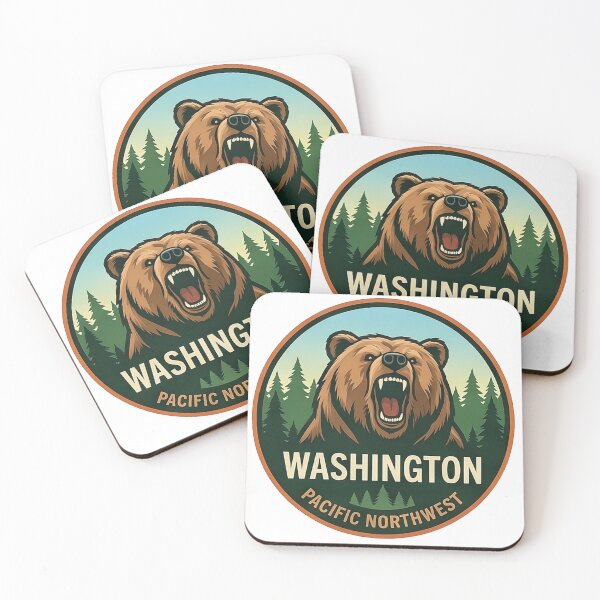 Artikelvorschau, Washington PNW Bär entworfen und verkauft von trekexplorers.