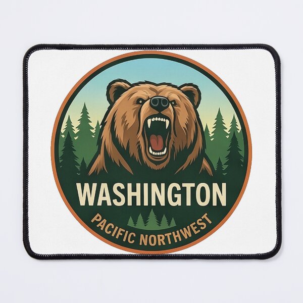 Artikelvorschau, Washington PNW Bär entworfen und verkauft von trekexplorers.